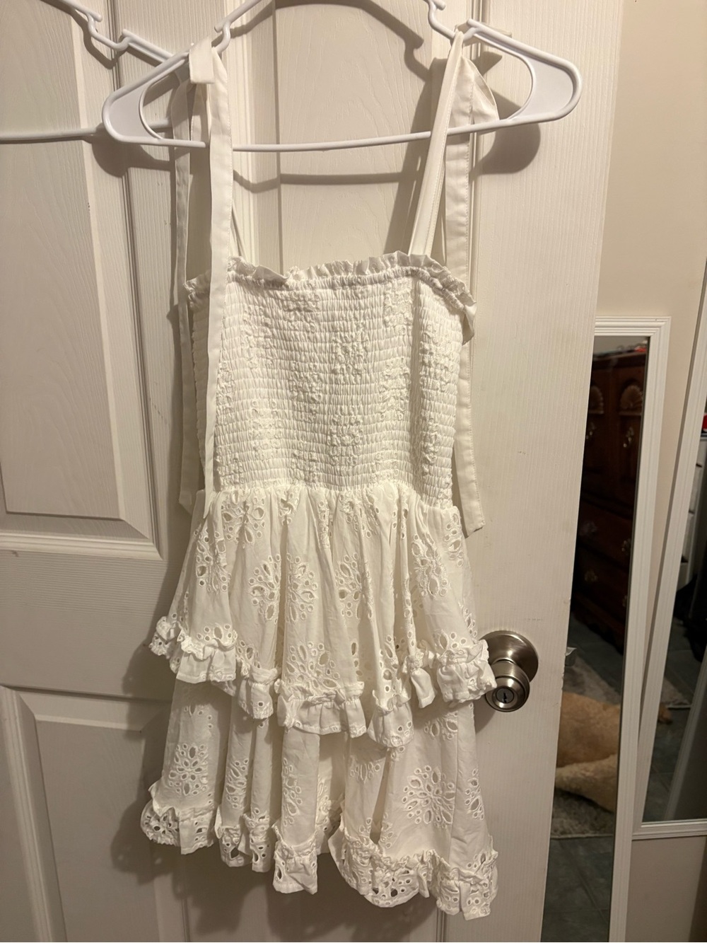 Altar'd State White Eyelet Ruffle Sundress